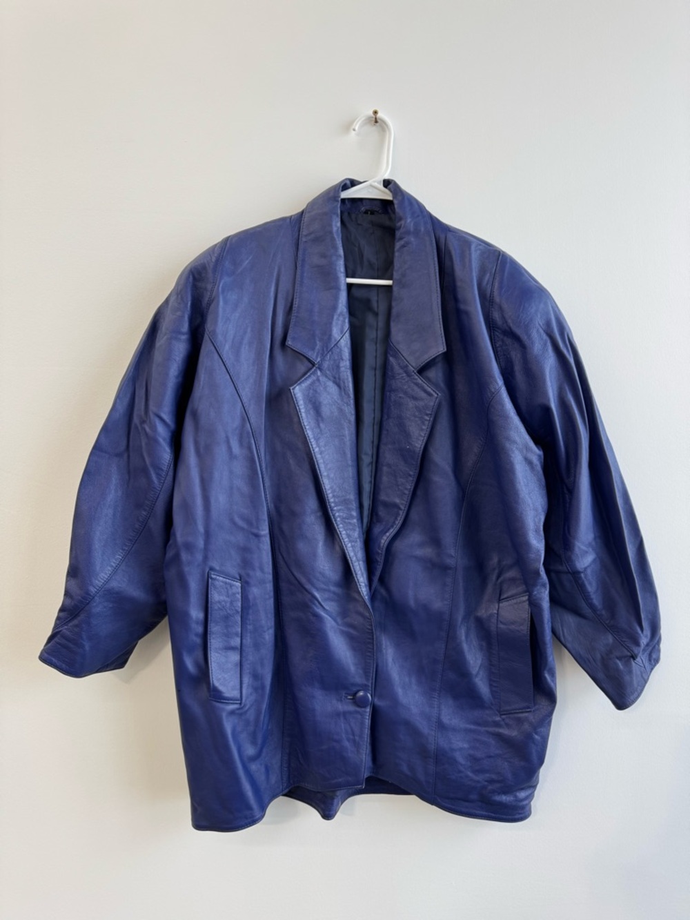 Oğul Blue Hand Made 100% Leather Jacket